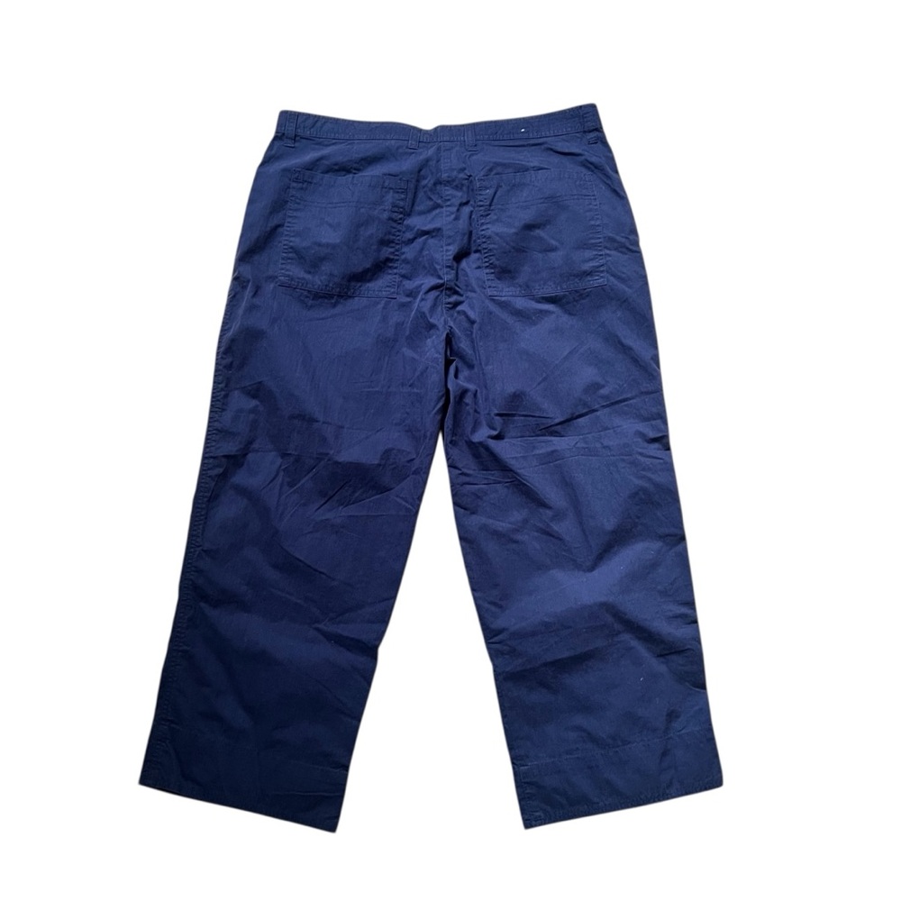 Eddie Bauer Plus Size Navy Blue Waist Tie Cargo Capri Size 14 - Picture 4 of 6